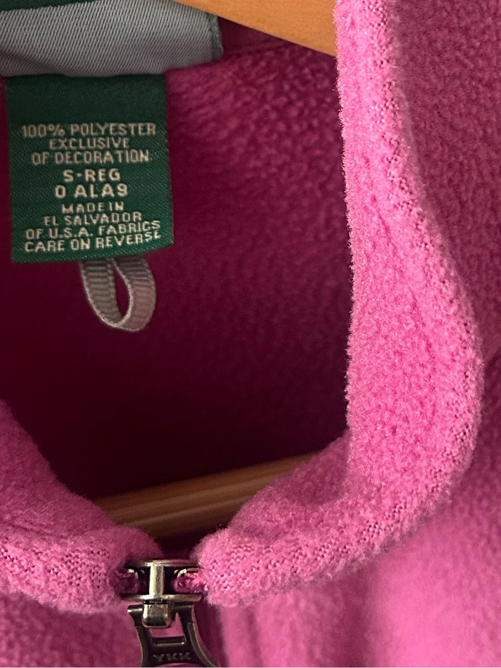 L.L. Bean Bright Pink Fleece Zip Vest - Picture 11 of 11